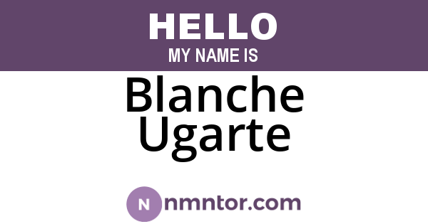 Blanche Ugarte