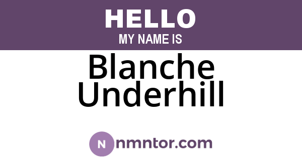 Blanche Underhill
