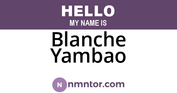 Blanche Yambao