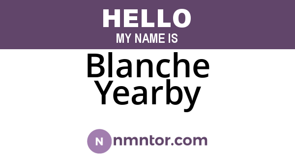 Blanche Yearby
