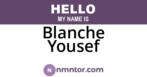 Blanche Yousef
