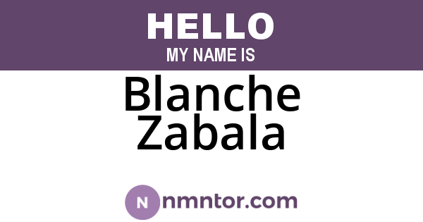 Blanche Zabala