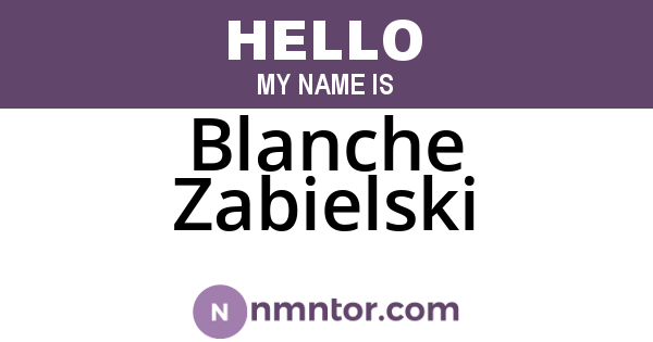 Blanche Zabielski
