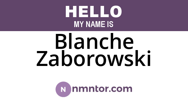 Blanche Zaborowski