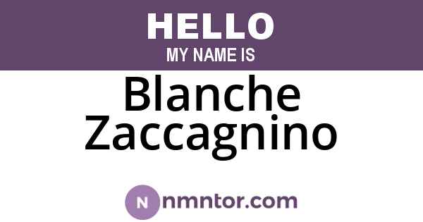 Blanche Zaccagnino