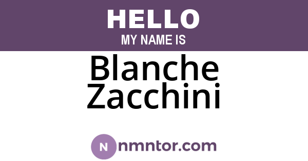 Blanche Zacchini