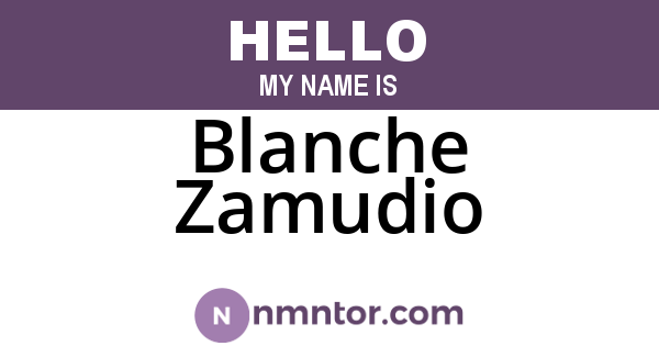 Blanche Zamudio