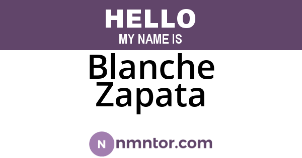 Blanche Zapata