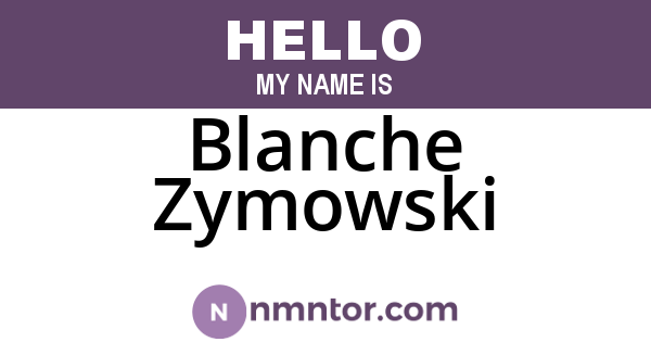 Blanche Zymowski
