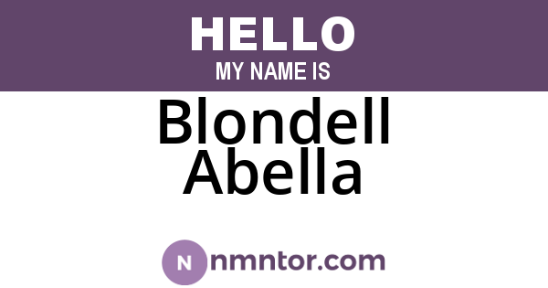 Blondell Abella