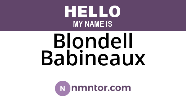 Blondell Babineaux
