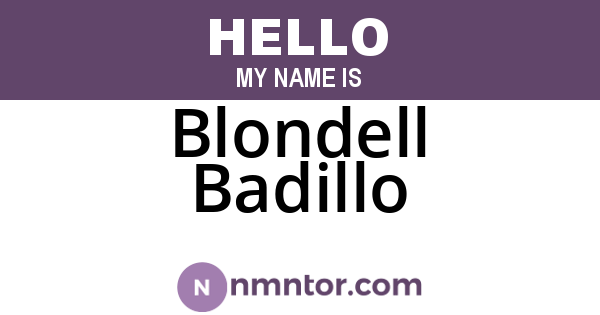 Blondell Badillo