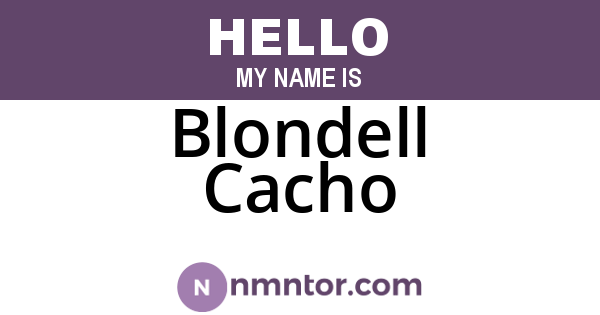 Blondell Cacho