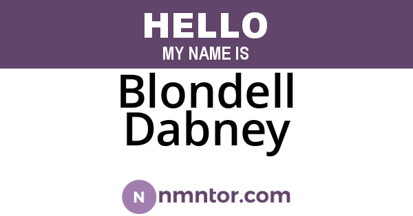 Blondell Dabney