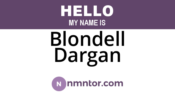 Blondell Dargan