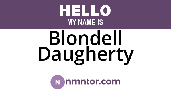 Blondell Daugherty