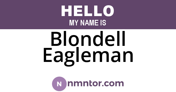 Blondell Eagleman