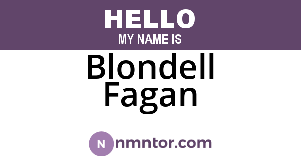 Blondell Fagan