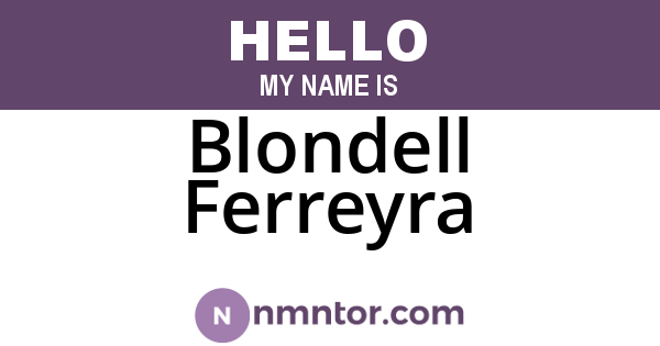 Blondell Ferreyra