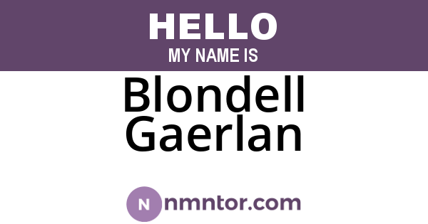 Blondell Gaerlan