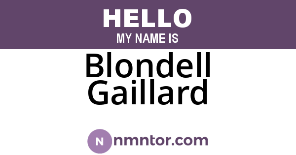 Blondell Gaillard