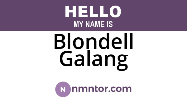 Blondell Galang