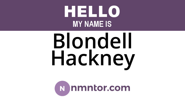 Blondell Hackney