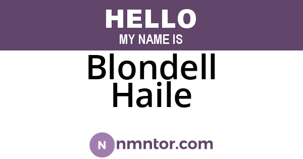 Blondell Haile