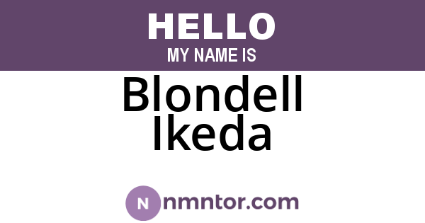 Blondell Ikeda