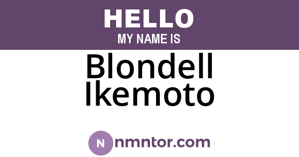 Blondell Ikemoto