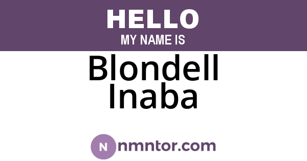 Blondell Inaba