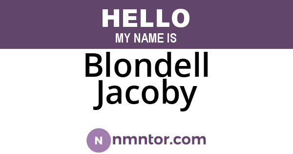 Blondell Jacoby