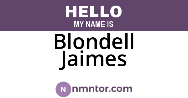 Blondell Jaimes
