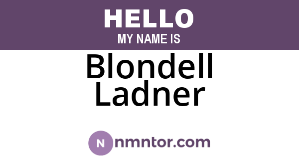 Blondell Ladner