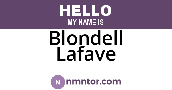 Blondell Lafave