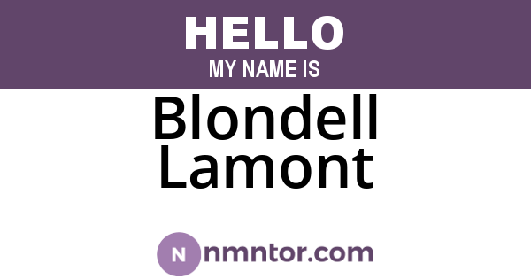 Blondell Lamont