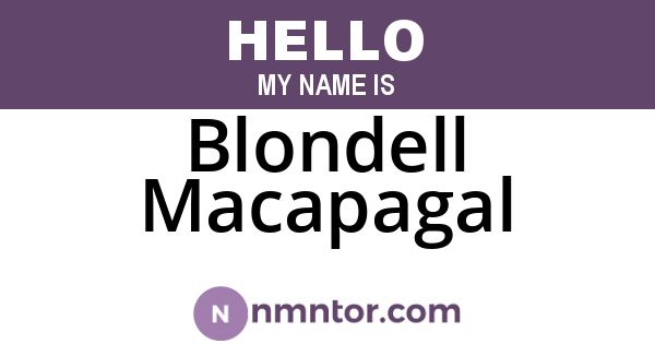 Blondell Macapagal