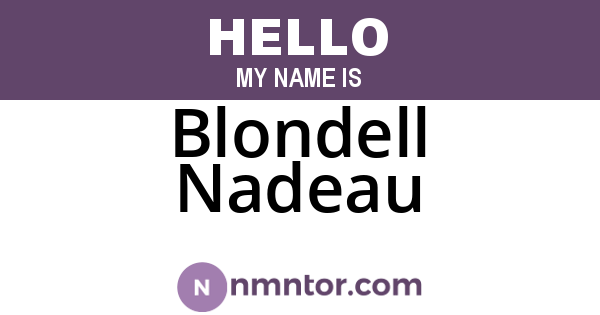 Blondell Nadeau