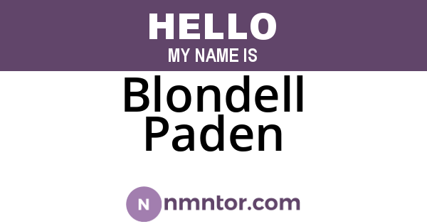 Blondell Paden