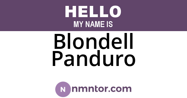 Blondell Panduro