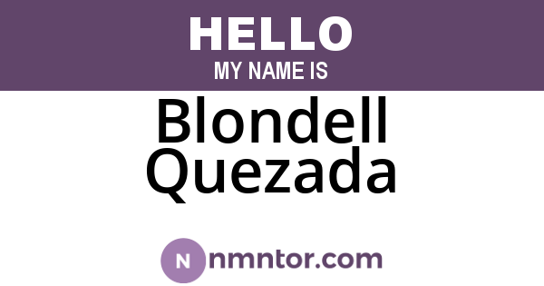 Blondell Quezada