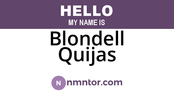 Blondell Quijas