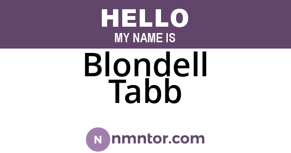 Blondell Tabb