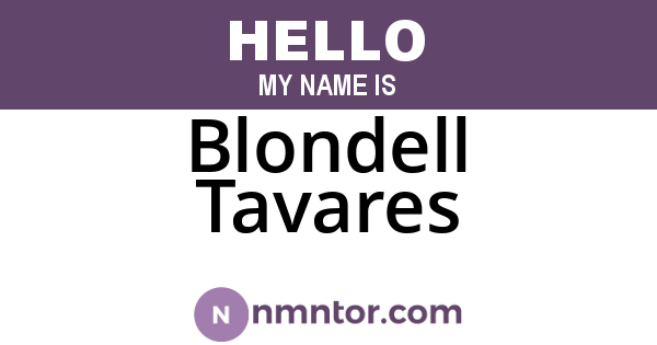Blondell Tavares