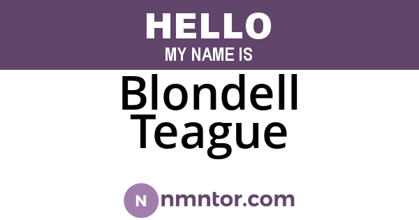 Blondell Teague