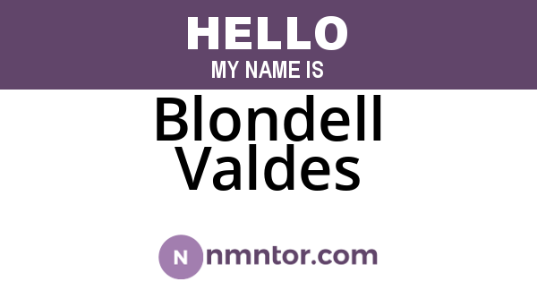 Blondell Valdes