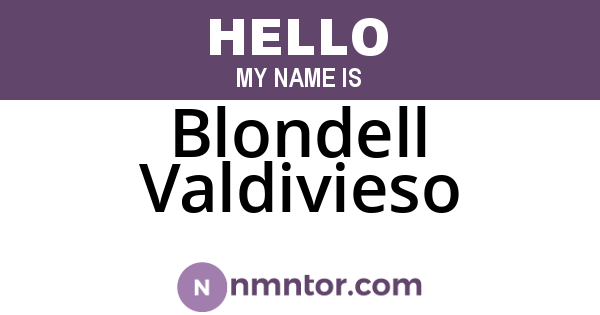 Blondell Valdivieso
