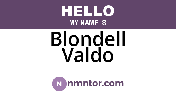 Blondell Valdo
