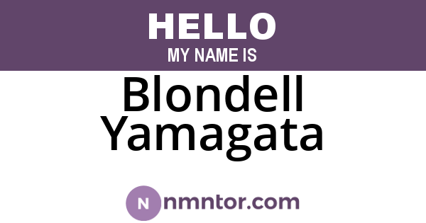 Blondell Yamagata
