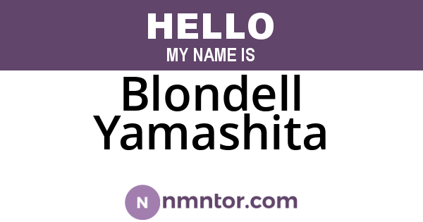 Blondell Yamashita